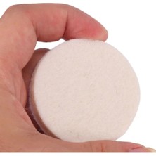 Depolife 50mm Natturel Yün Keçe Diski Cırtlı Yün Keçe 5cm Caplı Yedek Pedi