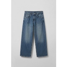 Abluka Online Erkek Süper Baggy Fit Jean Pantolon Mavi