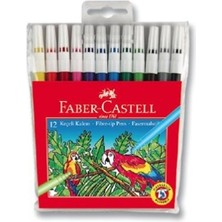Faber-Castell 12 Renk Yıkanabilir Keçeli Kalem Renkli Set Ergonomik Tasarım