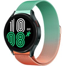 Epilons Mey Ithalat® Watch 22MM Metal Mıknatıslı Kordon - Turuncu-Yeşil