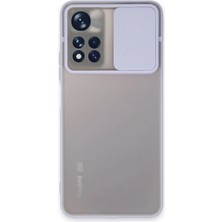 Epilons Mey Ithalat® Redmi Note 11T Kılıf Palm Buzlu Kamera Sürgülü Silikon - Lila