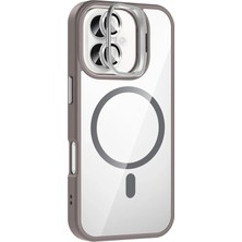 Epilons Mey Ithalat® Iphone 17 Remim Lensli Magsafe Standlı Kapak - Titan Gri