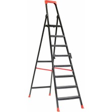 Saraylı 7+1 Basamaklı Wonder Tek Çıkışlı Metal Merdiven, Plastik Basamak, KOD:1427