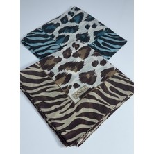 Sinem India Leopar Desen 2\'li Sorti  Eşarp -6294-12