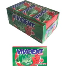Vivident 45 Dakika Karpuz Aromalı Şekersiz Tatlandırıcılı Şerit Sakız 26 GR * 18 Adet