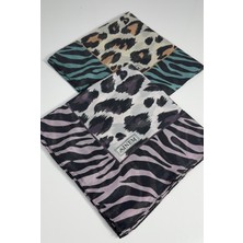 Sinem India Leopar Desen 2'li  Eşarp -6294-14