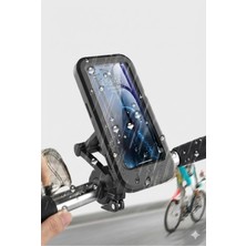 Epilons Mey Ithalat® Motosiklet Bisiklet Su Geçirmez Manyetik Telefon Tutucu Gidon Navigasyon Kılıfı