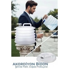 Epilons Mey Ithalat® Akordiyon Bidon - Katlanabilir Lüks Su Taşıma Ünitesi | 10L Şeffaf Tasarım