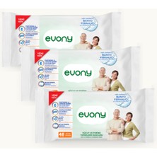 EVONY Vücut ve Perine Temizlime Havlusu 48 Büyük Yaprak 3 Adet