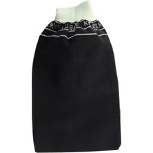 Kelebek Lastikli Kalın Osmanlı Siyah Banyo Hamam Kesesi