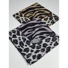Sinem India Zebra Desen 2'li  Eşarp -6293-07