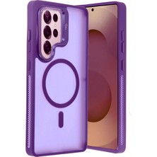 Epilons Mey Ithalat® Galaxy S25 Flet Lens Magsafe Kapak - Derin Mor