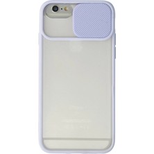 Epilons Mey Ithalat® Iphone 6 Kılıf Palm Buzlu Kamera Sürgülü Silikon - Lila