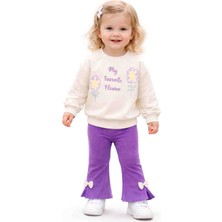 Monvoi Kız Çocuk Çiçek Baskılı Takım