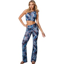 Neptune Marbling Okyanus Girdabı Ispanyol Paça Pantolon