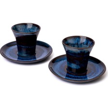 Neptune Marbling Derin Sessizlik Duble Kahve Fincan- İkili