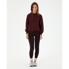 Ayma Active Kestane Kapşonlu Oversize Sweatshirt