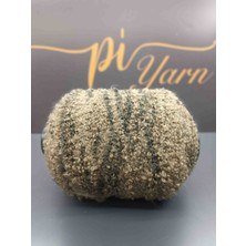 Pi Yarn Penelope Ince Buklet Kahve Geçişli El Örgü Ipi 500GR