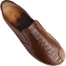 Bags Shoes James Franco JF-4622 Erkek Hakiki Nubuk Deri El Saraç Dikişli Casual Bağsız Ayakkabı