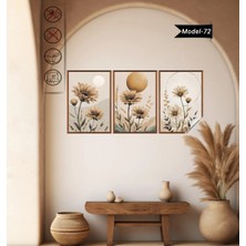 Akıllı Kağıt Statik Tutunma Özellikli Tablo - Poster Çiçek (Model- 72)