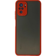 Epilons Mey Ithalat® Redmi Note 10 Kılıf Montreal Silikon Kapak - Kırmızı