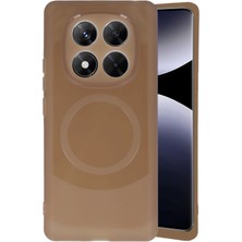 Epilons Mey Ithalat® Redmi Note 14 4g Kılıf Maya Karbon Kapak - Kahverengi