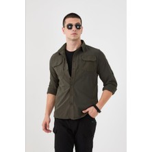 BYK Erkek Tactical Outdoor Çok Cepli Havalandırmalı Likralı Gömlek