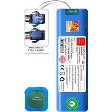 Robogil Beko Robo-x Vrr 3.1 72314 5200mAh Uyumlu Robot Süpürge Bataryası C5204BS-Bek-004