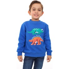 Toontoy Erkek Çocuk Relax Fit Bisiklet Yaka Baskılı Sweatshirt - 2iplik
