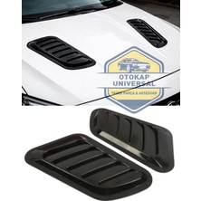 Otokap Universal Piano Black Kaput Üstü Havalandırma Izgara Body Kit Tüm Araçlara Uyumlu Sportif Görünüm