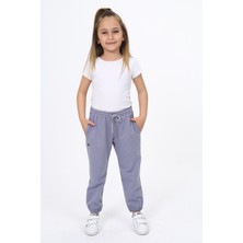Toontoy Kız Çocuk Baskılı Beli Paçası Lastikli Cepli Basic Jogger Eşofman Altı 2 Iplik