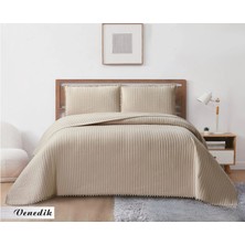 Çeyiz Merkezi Venedik Yatak Örtüsü Ponponlu - Çift Kişilik