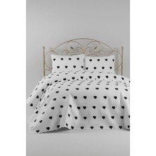 Çeyiz Merkezi Pinterest Kalpli Yatak Örtüsü - Çift Kişilik