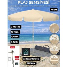 Dogant Plaj Şemsiyesi 2 Metre  Çapında 10 Telli Taşıma Çantası Kazık
