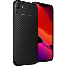 Epilons Mey Ithalat® Iphone 16E Kılıf Auto Focus Karbon Kapak - Siyah