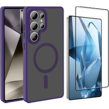 Vendas Samsung Galaxy S26 Ultra Kılıf Magsafe Şarj Özellikli Mat Arka Yüzey Vendas Sio Kapak +Cam Ekran Koruyucu