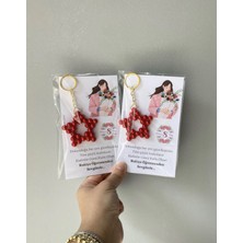 Umut Hediyecilik 8 Mart Dünya Kadınlar Günü Hediyeliği Inci Anahtarlık 8 Adet Kişiye Özel Isim