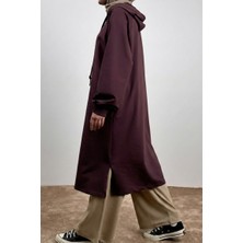 Ande Tesettür Classic Uzun Tunik - Mürdüm