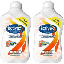 Activex Antibakteriyel Sıvı Sabun Aktif 2 x 1,5lt Ekonomik Boy Bakterileri %99.9'unu Öldürür