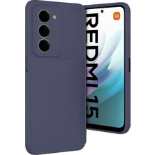 Epilons Mey Ithalat® Redmi 15 4g Auto Focus Karbon Kapak - Lacivert