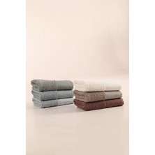 Çeyiz Merkezi 50X90 Bukle Jakarlı El Yüz Havlusu 6\'lı