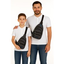 Newish Polo Erkek Çapraz Omuz Çantası Baba Oğul Kombinli NEWPOLO122 -  Siyah - Mavi