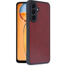 Epilons Mey Ithalat® Galaxy A36 Kılıf Aras Deri Kapak - Bordo