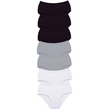 Liyuza 7 Adet Tutku Kadın Yüksek Bel Bato Kalın Lastik Külot S16