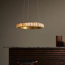 Ronisu Aydınlatma Veyra Mermer Sarkıt Avize – Dairesel Tasarım, Yüksek Tavan Için Lüks Avize Ra-Avz- 2839-59-67