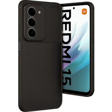 Epilons Mey Ithalat® Redmi 15 4g Auto Focus Karbon Kapak - Siyah