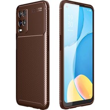 Epilons Mey Ithalat® A54 4g Kılıf Auto Focus Karbon Kapak - Kahverengi