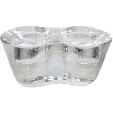 Dekorsende Mumluk Ikili Şeffaf Cam 10X4 cm