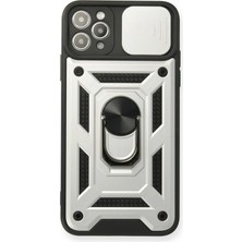 Epilons Mey Ithalat® Iphone 11 Kılıf Pars Lens Yüzüklü Silikon - Gümüş