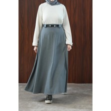 Ande Tesettür Basic Kloş Etek - Antrasit